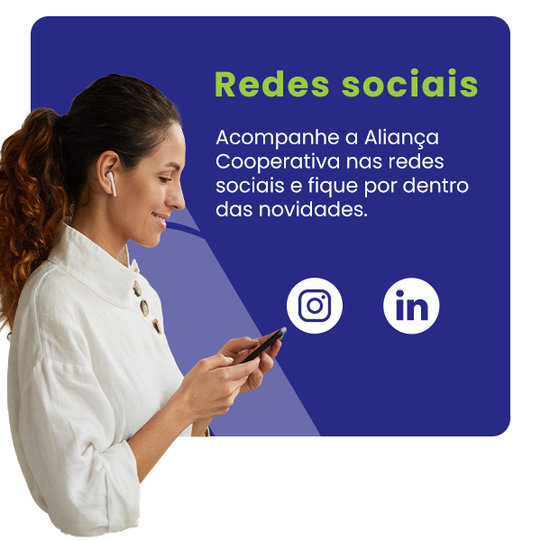 Redes sociais da Aliança — mobile