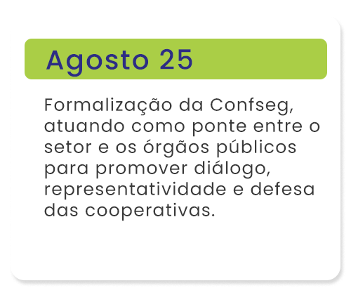 Agosto 25: Formalização da Confseg.